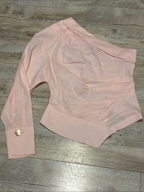 Zara Asymmetrical One-Shoulder Blouse